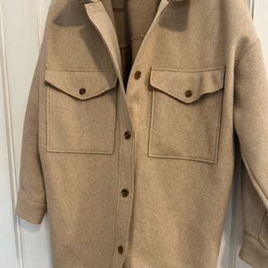 Wool banana republic oversized shirt jacket